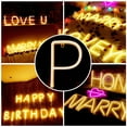 thumbnail image 3 of Neon Light Letter Shape for Wedding Proposal, Party, and Home (P) LED Lamp Decoration, 3 of 8