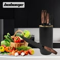 thumbnail image 2 of 6-Piece Black Kitchen Knife Set for Home, Anti-Rust Non-stick Stainless Steel Sharp Chef Knife Set with Universal Block for Kitchen, 2 of 8