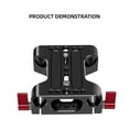 thumbnail image 4 of Camera Multipurpose Camera Base Plate with 15mm Rod Rail Clamp Tripod Mounting Baseplate Aluminum Alloy for DSLR Rig Support System, 4 of 6