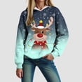 thumbnail image 2 of Futezty Christmas Sweatshirts for Women Novelty Funny Santa Xmas Tree Graphic Pullover Tops Loose Casual Fleece Shirts, 2 of 6