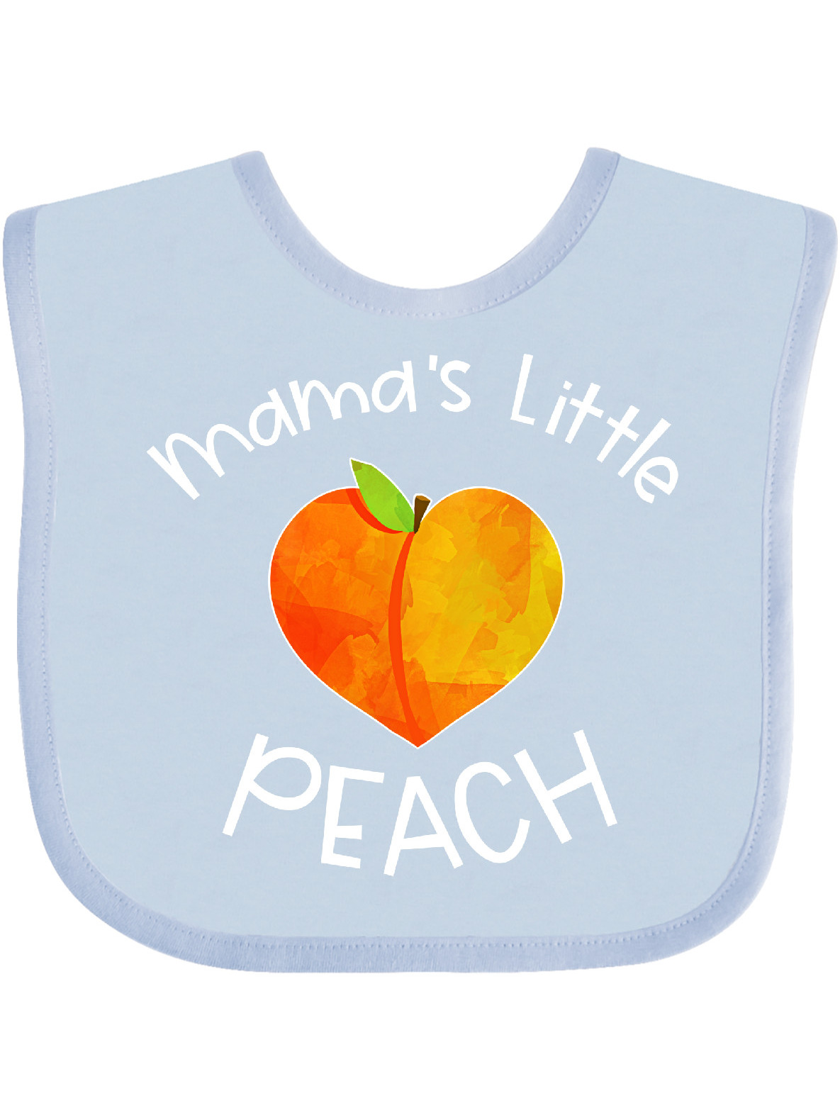 Mama's Little Peach Cute Peach Heart Baby Bib