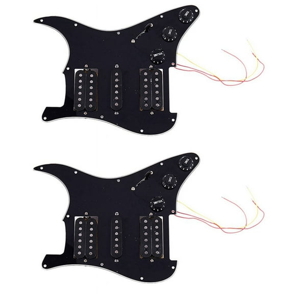 2X Loaded Prewired Electric Guitar Pickguard 11 Hole Pickups Pre Wired Single-Coil Humbucker Magnet Pickups