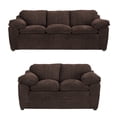 thumbnail image 1 of Sala 3-2 TRINITY Aston 2 Piezas ( Sofá, Love Seat ) Chocolate Para Sala, 1 of 12