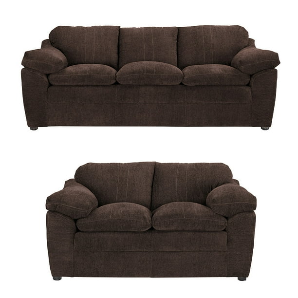 Sala 3-2 TRINITY Aston 2 Piezas ( Sofá, Love Seat ) Chocolate Para Sala