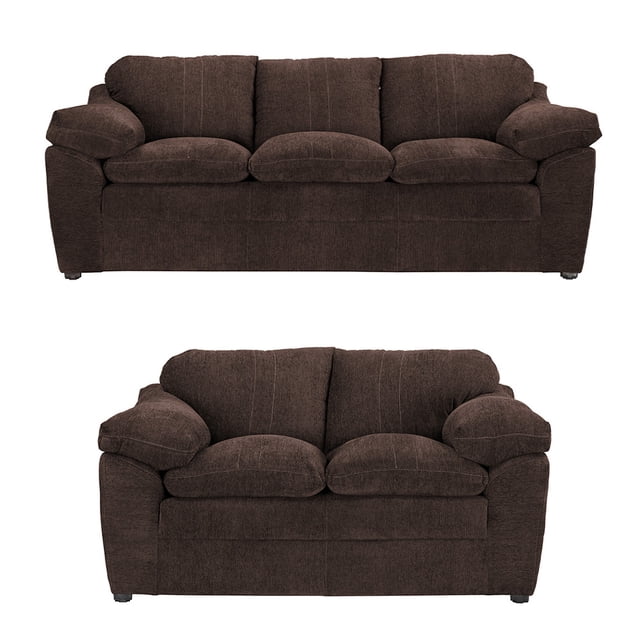Sala 3-2 TRINITY Aston 2 Piezas ( Sofá, Love Seat ) Chocolate Para Sala