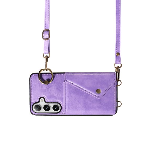 Crossbody Phone Case for Samsung Galaxy S24 Plus, Adjustable and Removeable Shoulder Strap 47"