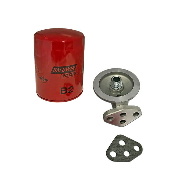 Spin-On Oil Filter Adapter Kit w/ Mounting Gasket Fits International Tractor