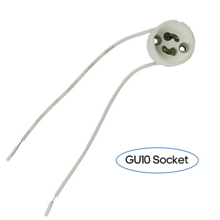 

GU10 L-ED Strip Wire Connector Socket Base Lamp Holder for Ceramic Halogen Bulb