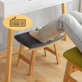 thumbnail image 6 of Foot Stool Ottoman Foot Rest Under Desk,Small Stool for Living Room, Bedroom and Kitchen (Natural Legs - Gray Stool Surface), 6 of 16
