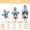 thumbnail image 4 of FORMRS Wearable Blanket Hoodie with Sleeves for Kids Cozy Flannel Sweatshirt, Blue Geometric, 4 of 7
