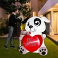 thumbnail image 2 of 6.2ft Inflatable Valentine's Day Dog Leash Heart with Built-in LED Lights, Secure Outdoor Yard Decorations with Rope and Lawn Stakes, 2 of 7