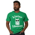 thumbnail image 5 of Llater Losers Nerdy Geeky Cute Llama Men's Graphic T Shirt Tees Brisco Brands X, 5 of 6