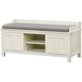 thumbnail image 2 of Linon Lakeville 45" Antique White Storage Bench with Sliding Doors, 2 of 17