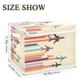 thumbnail image 5 of Yayeee Collapsible Cube Storage Bin with Lid Fabric Closet Decorative Basket with Handles, Flying Planes, 5 of 7
