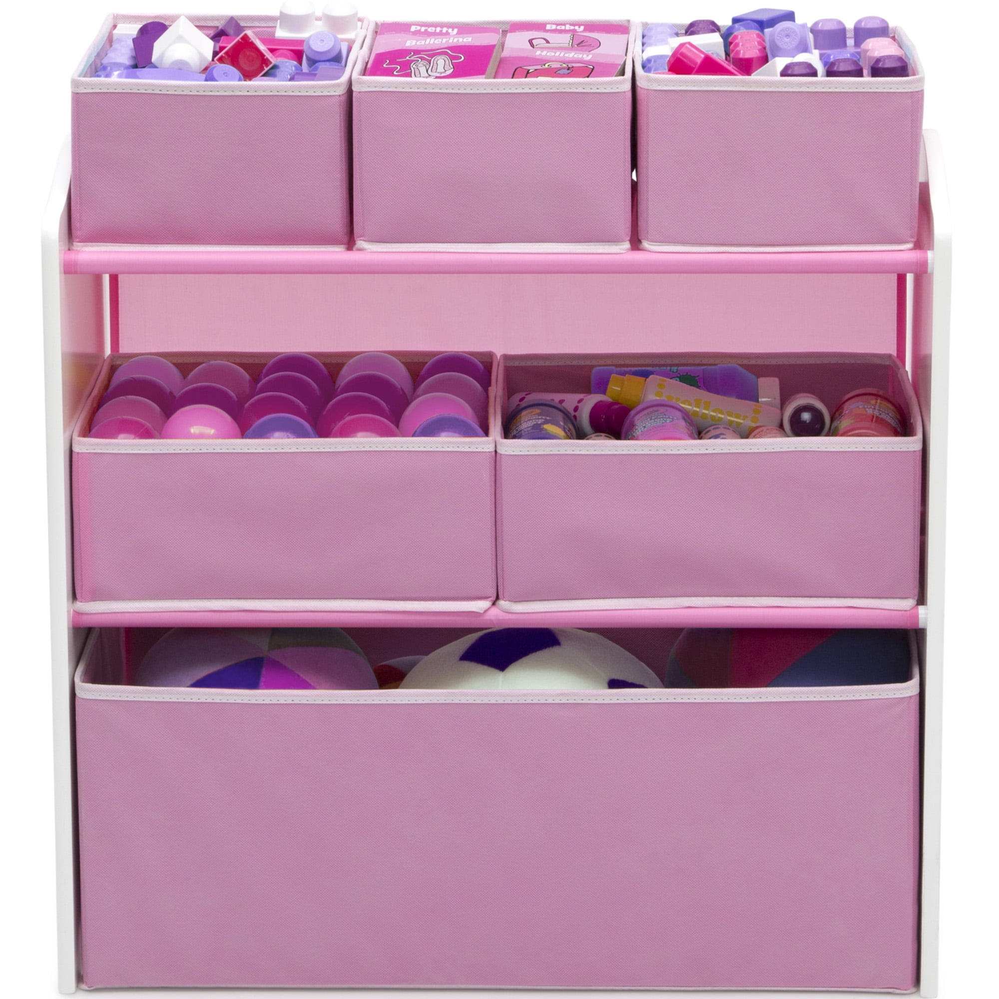 Delta Children 4-Piece Toddler Playroom Set, Pink/White