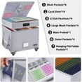thumbnail image 2 of Fireproof Document Box with Lock, 2-Layer Rolling File Storage Organizer with Wheels, Large Portable Home Office Filing Cabinet Safe for Hanging Folders, Silver, 2 of 8