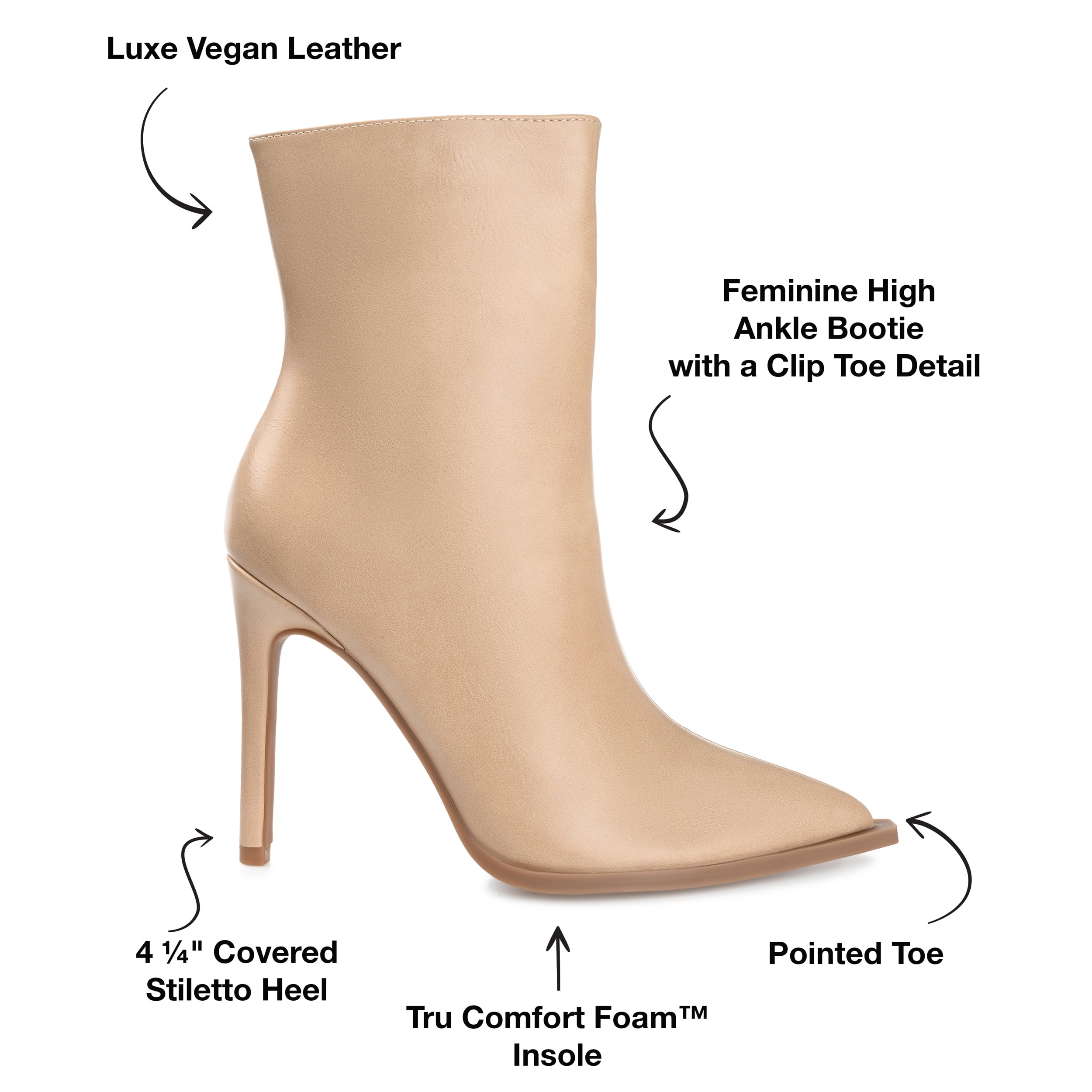 Journee Collection Womens Limma Pointed Toe Stiletto High Ankle Booties