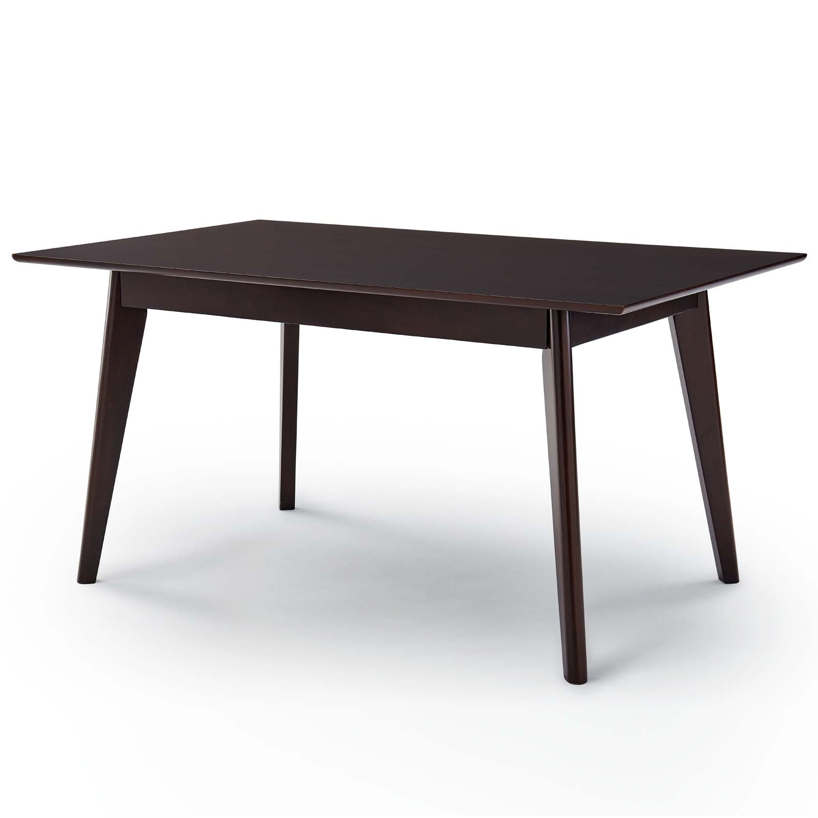 Dining Table, Rectangular, Wood, Drak Brown, Modern Contemporary Urban ...