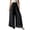 Black, variant on Women's Chiffon Wide Leg Palazzo Pants, High Waist Flowy Trousers, Elastic Waist Casual Dress Pants with Side Pockets