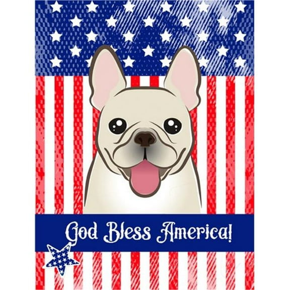 Carolines Treasures BB2168GF God Bless Flag with French Bulldog Flag Garden