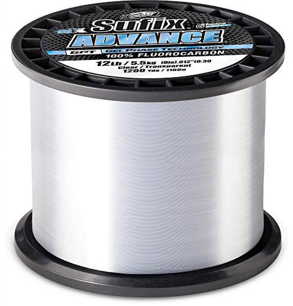 Sufix 679-1006C Advance Fluorocarbon Fishing Line, 6lb, 1200yd, .008", Clear