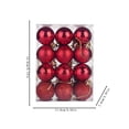 thumbnail image 2 of Ltvvegg 24Pcs Christmas Ball Ornaments, 1.57" Christmas Balls Plastic Shatterproof Christmas Tree Decorations Ornaments Balls Party Decorations, Red, 2 of 3