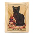thumbnail image 1 of Tapiz de gato mágico colgante de pared adivinación misteriosa brujería Luna negro decoración fresca decoración del hogar tapices Arte de la pared Decoración, 1 of 5