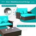 thumbnail image 2 of Pemberly Row Contemporary Patio Rattan Daybed Lounge in Turquoise, 2 of 8