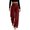 *Wine, variant on VBVC Women's High V-Waist Pleated Yoga Pants , Wide Leg Trousers For Women , Ladies' Stretchy Lounge Bottoms with Pockets, S-2XL