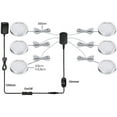 thumbnail image 5 of LED Puck Lights, Set of 6, White Dimmable Under Cabinet Lighting, Led Under Counter Lighting for Kitchen Closet, Bookcase, Shelf, All Accessories Included (6Pack, White), 5 of 7