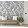 thumbnail image 5 of S4Sassy Floral Wallpaper - Gray Wall Covering, 25" x 60" Self-Adhesive Vinyl Wall Paper, Decorative Walls Wrap, Easy DIY Walls Covering For Bedroom, Living Room, Living Space, 5 of 9