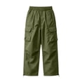 thumbnail image 3 of XIYON Girls Cargo Pants Casual Trousers for Outdoor Daily Wear Comfortable Streetwear Pants for Girls 4-5 Years, 3 of 4