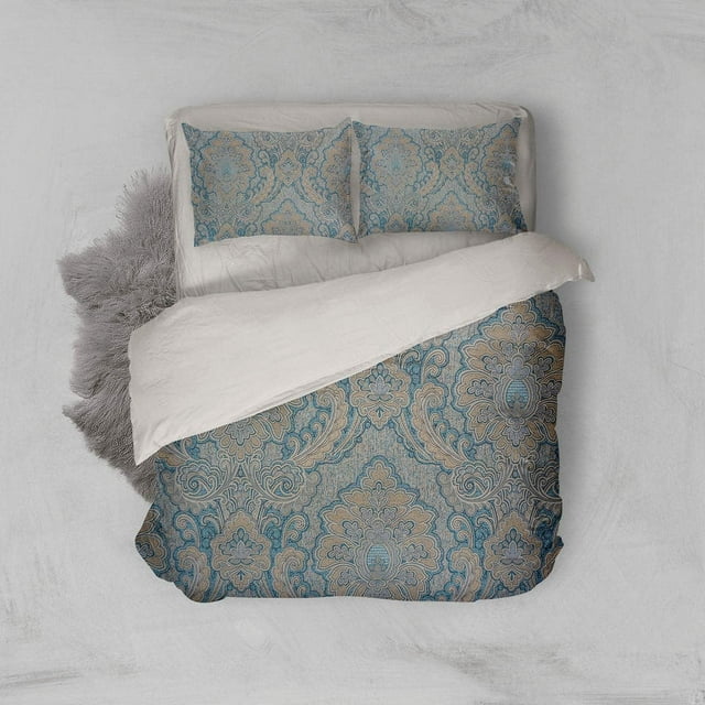 3D de lujo, juego de ropa de cama patrón edredón edredón funda, fundas de almohada