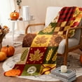 thumbnail image 4 of EGNMCR Throw Blanket, Throw Blanket for Couch Thanksgiving Pumpkin Maple Leaf Fruit Blanket Digital Print Flannel Blanket Warm And Cozy Nap Blanket Flannel Blanket, 4 of 6