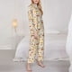 thumbnail image 3 of Fotbe UAE Travel1 Conjunto de Pijama de Manga Larga para Mujer con Estampado, Ropa de Dormir de 2 Piezas, Conjunto de Casa Suave y Cómodo con Bolsillos-XX-Large, 3 of 7