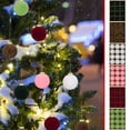 thumbnail image 1 of Adorno Navideño de Terciopelo Oscuro Flocado de 6 Cm para Árbol de Navidad, 12 Unidades, 1 of 6