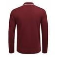 thumbnail image 2 of COOFANDY Men's Knitted Polo Shirt Half Zip Sweater Long Sleeve Casual Vintage Sweatshirt Lightweight Striped Golf Tops, 2 of 9