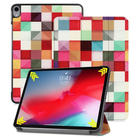 New iPad Pro 11 Inch Case 2018, Allytech Ultra Slim Trifold Stand Folio Flip Auto Sleep Wake (Support 2nd Gen Apple Pencil Wireless Charging) Protective Cover for Apple iPad Pro 11",Colorful Pattern