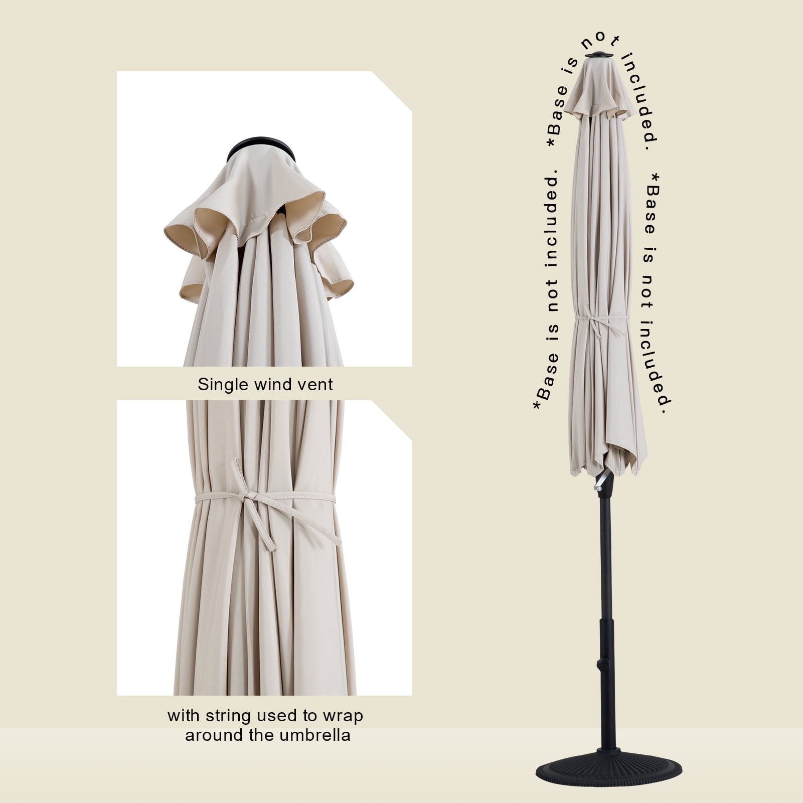 Tempera 9FT Push Botton Tilt patio umbrella