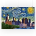 thumbnail image 2 of Philadelphia, Pennsylvania, Starry Night Series (24x36 Giclee Gallery Art Print, Vivid Textured Wall Decor), 2 of 3