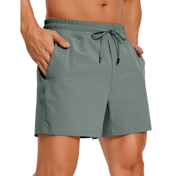 Shorts CRZ YOGA para Hombre 5" Secado Rápido para Entrenamiento Gris L