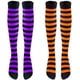 thumbnail image 1 of pares de calcetines largos a rayas negras por encima de la rodilla medias altas hasta el muslo para disfraces de Halloween Cosplay Sailing  Electrónica, 1 of 5