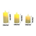 thumbnail image 3 of Luoshdecor Flameless Ribbed Pillar Candles Set of 3,Plastic Rustic Ribbed Led Candles 4.3 in,Home Gift Decoration for Xmas Home Birthday Gift, 3 of 6