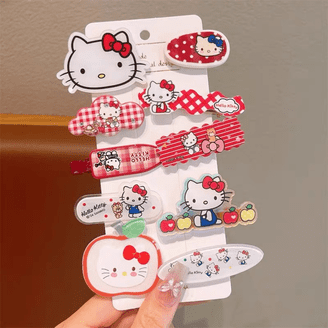 19PCS Hello Kitty Cute Cartoon Hair Clips for Girls  display picture 2