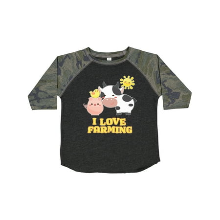 

Inktastic I Love Farming- Farm Animals Gift Toddler Boy or Toddler Girl T-Shirt
