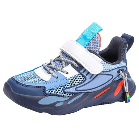 Vedolay Toddler Shoes for Girls High Tops Ankle Sneakers Soft Anti-Slip Sole PU Leather First Walking Shoes (Sky Blue 8 Years)