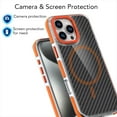 thumbnail image 3 of Magnetic Phone Case for iPhone 16 Pro Max Case,Carbon Fibre Textured Back Fingerprint-Resistant Anti-Scratch Anti-fall Shockproof Protective Phone Case Compatible with MagSafe,Gray, 3 of 11