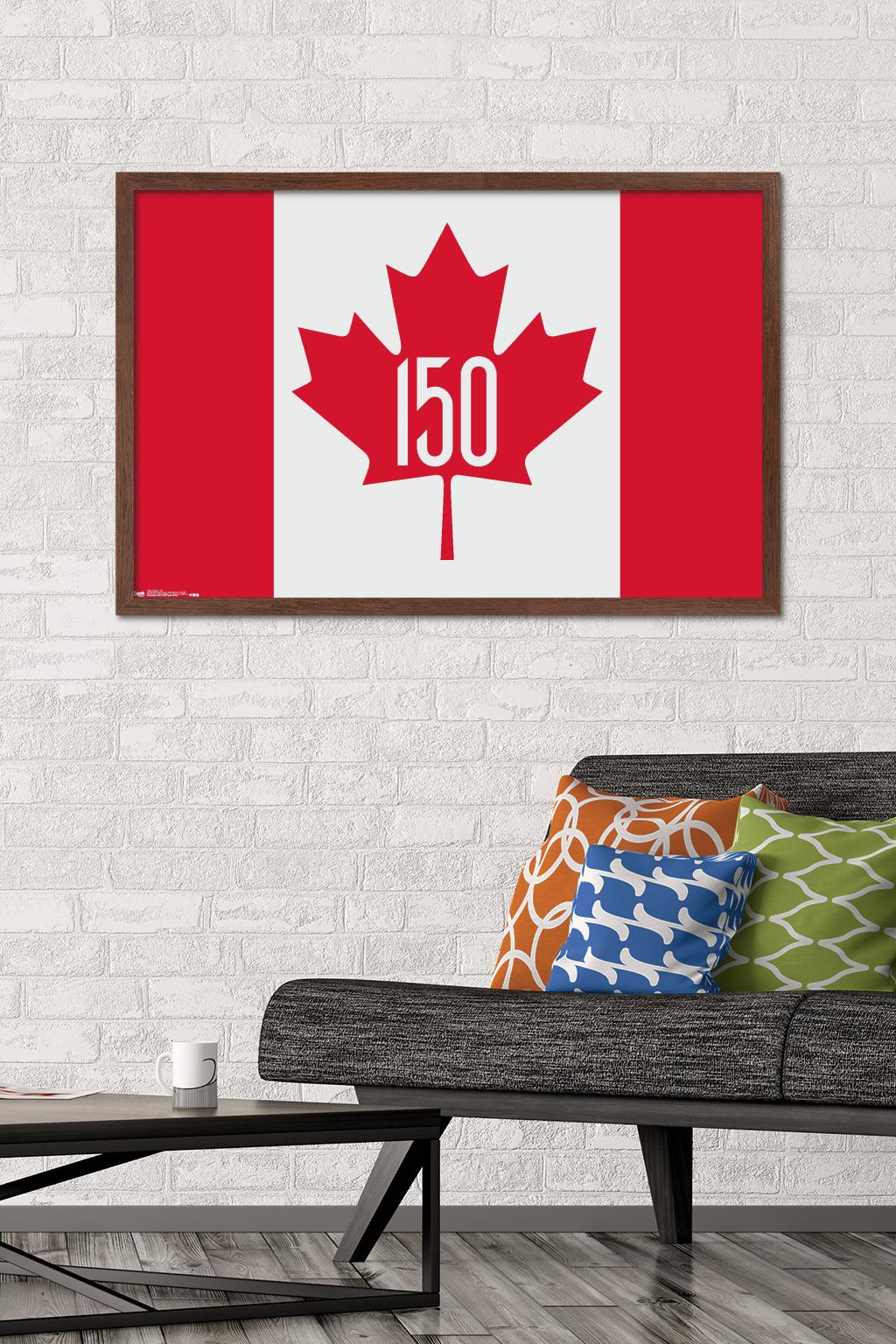 Canada - 150th Anniversary Wall Poster, 22.375" x 34" Framed