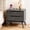 Gray, variant on Leovanni Mid-Century Modern Nightstand, Solid Wood, 2 Drawers, Gray