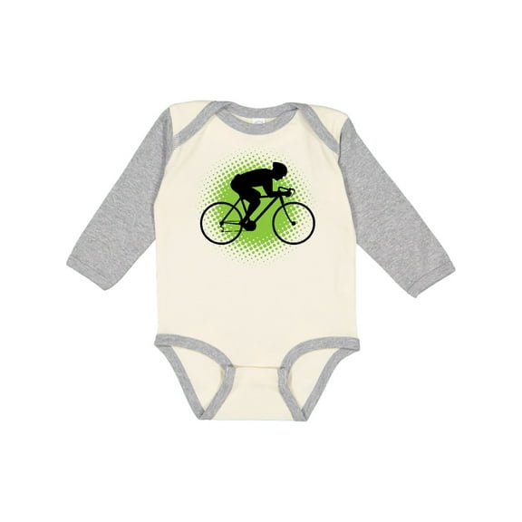 Inktastic Cycling Bicycle Racing Biking Boys Long Sleeve Baby Bodysuit